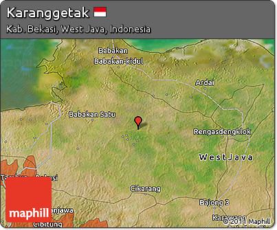 Satellite 3D Map of Karanggetak