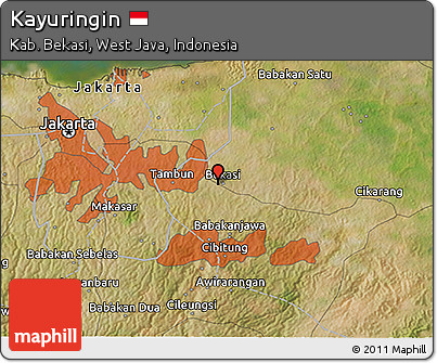 Satellite 3D Map of Kayuringin
