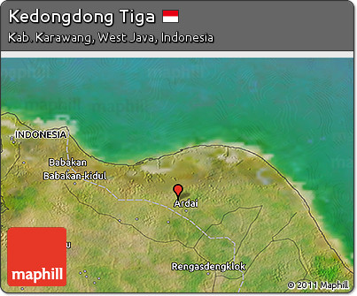 Satellite 3D Map of Kedongdong Tiga