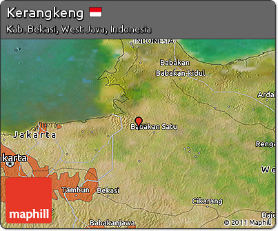 Satellite 3D Map of Kerangkeng