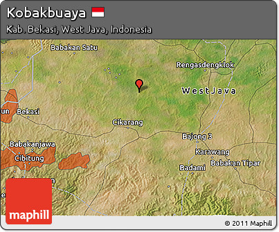 Satellite 3D Map of Kobakbuaya