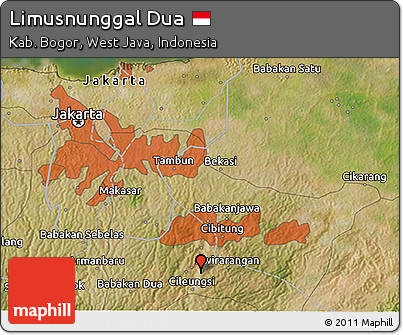 Satellite 3D Map of Limusnunggal Dua