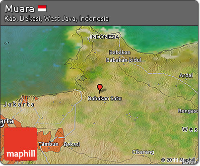 Satellite 3D Map of Muara