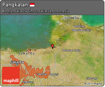 Satellite 3D Map of Pangkalan