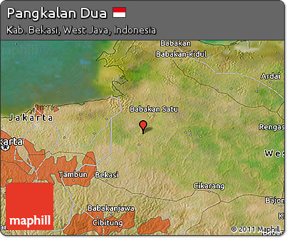 Satellite 3D Map of Pangkalan Dua