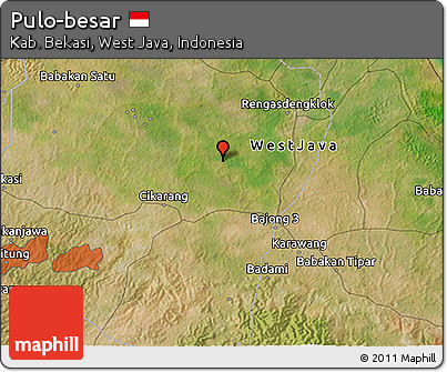Satellite 3D Map of Pulo-besar