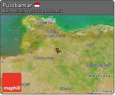 Satellite 3D Map of Pulobantar