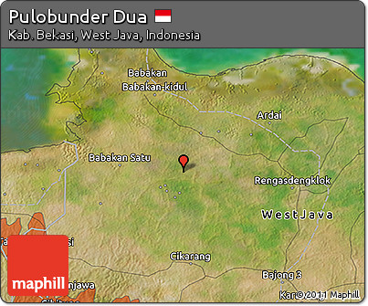 Satellite 3D Map of Pulobunder Dua