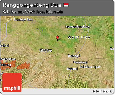 Satellite 3D Map of Ranggongenteng Dua