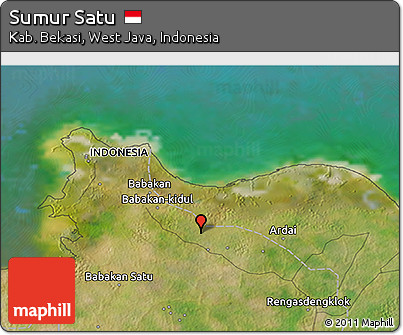 Satellite 3D Map of Sumur Satu