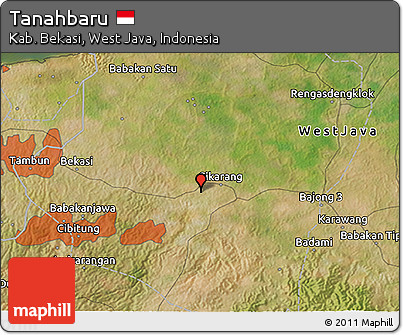 Satellite 3D Map of Tanahbaru