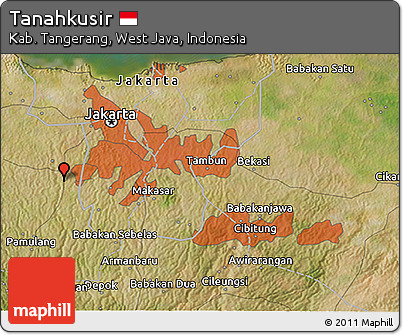 Satellite 3D Map of Tanahkusir