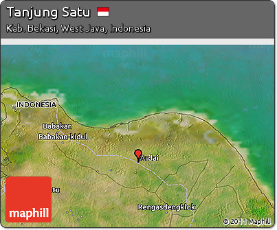 Satellite 3D Map of Tanjung Satu