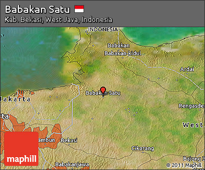 Satellite 3D Map of Babakan Satu