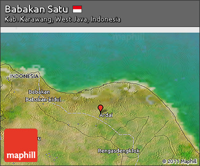 Satellite 3D Map of Babakan Satu