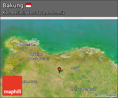 Satellite 3D Map of Bakung