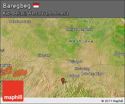 Satellite 3D Map of Baregbeg