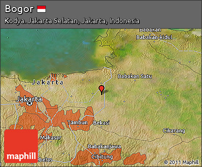 Satellite 3D Map of Bogor