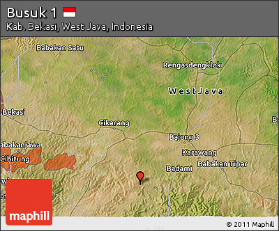 Satellite 3D Map of Busuk 1