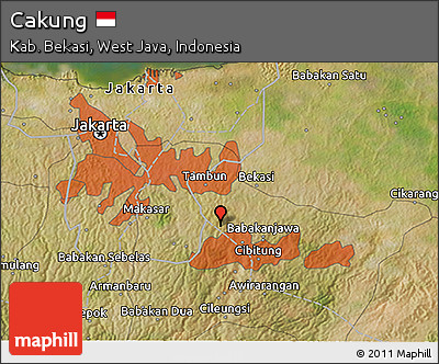 Satellite 3D Map of Cakung