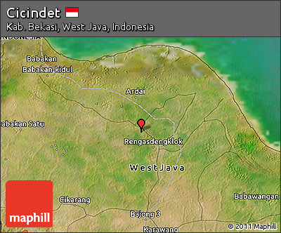 Satellite 3D Map of Cicindet
