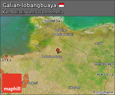 Satellite 3D Map of Galian-lobangbuaya