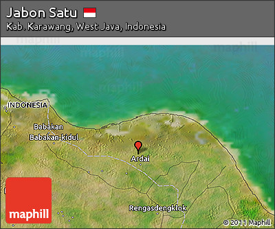 Satellite 3D Map of Jabon Satu