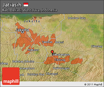 Satellite 3D Map of Jatiasih