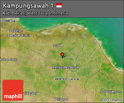 Satellite 3D Map of Kampungsawah 1