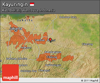 Satellite 3D Map of Kayuringin