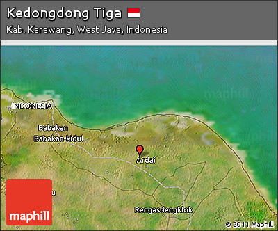 Satellite 3D Map of Kedongdong Tiga