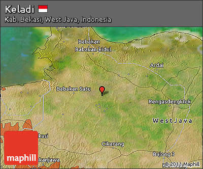 Satellite 3D Map of Keladi