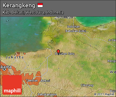 Satellite 3D Map of Kerangkeng