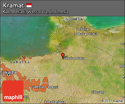 Satellite 3D Map of Kramat