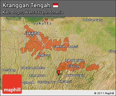Satellite 3D Map of Kranggan Tengah