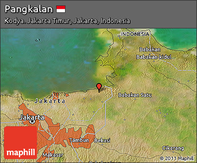 Satellite 3D Map of Pangkalan