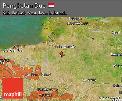 Satellite 3D Map of Pangkalan Dua