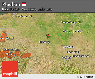 Satellite 3D Map of Plaukan