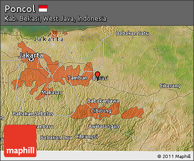 Satellite 3D Map of Poncol