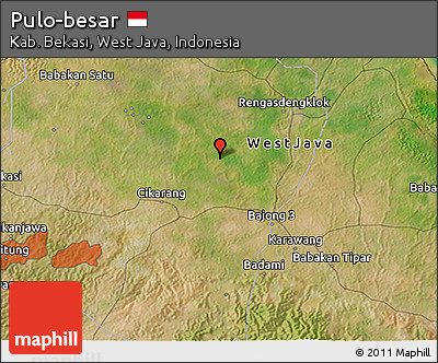 Satellite 3D Map of Pulo-besar