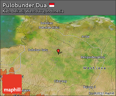 Satellite 3D Map of Pulobunder Dua