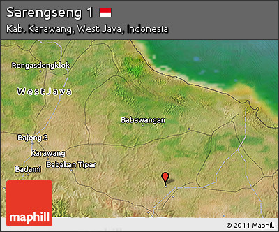 Satellite 3D Map of Sarengseng 1
