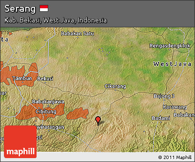 Satellite 3D Map of Serang
