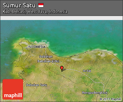 Satellite 3D Map of Sumur Satu