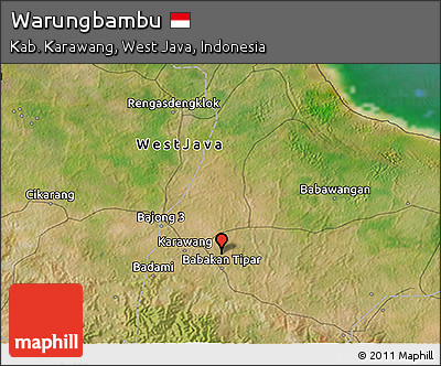 Satellite 3D Map of Warungbambu