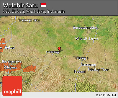 Satellite 3D Map of Welahir Satu