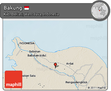 Shaded Relief 3D Map of Bakung