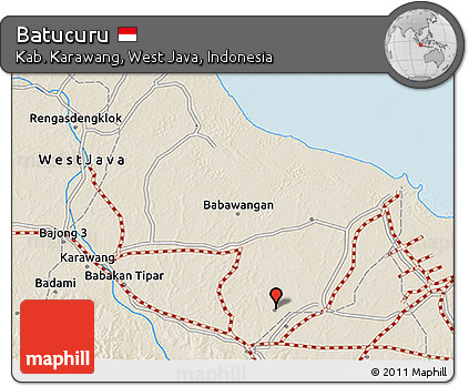 Shaded Relief 3D Map of Batucuru