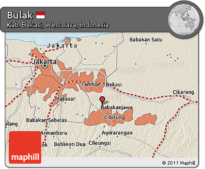Shaded Relief 3D Map of Bulak