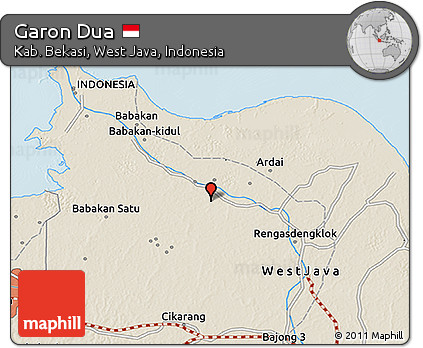 Shaded Relief 3D Map of Garon Dua